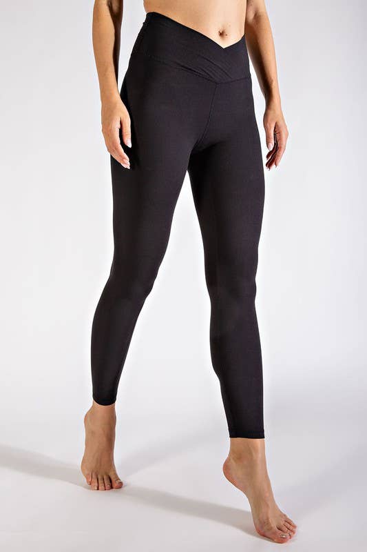 V Shaped Waist Band Buttery Soft Full Length Leggings